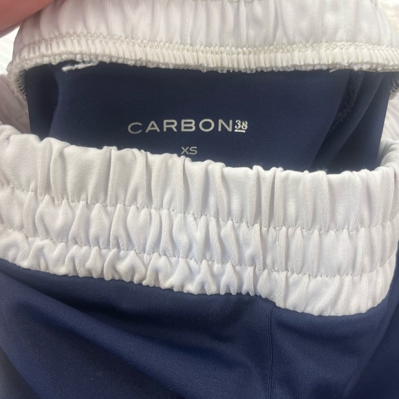 Carbon 38 xs wide leg track pants navy with white stripe - Picture 4 of 4